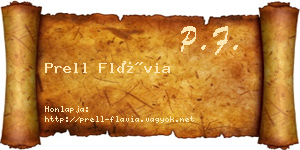 Prell Flávia névjegykártya